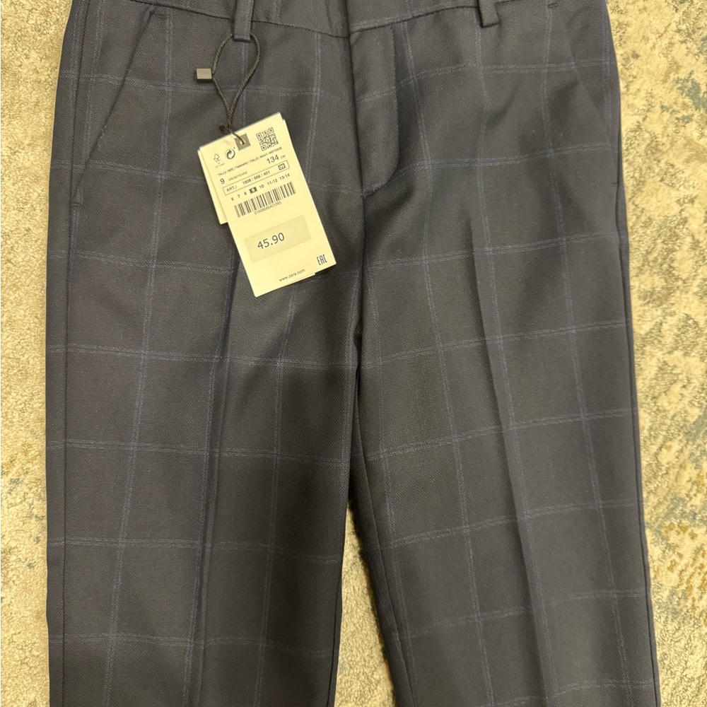Zara Navy Tailored Trousers